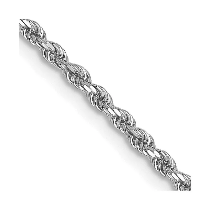 artisan-crafted titanium bracelet-artisan-crafted titanium bracelet-Trailing vine bracelet-Curata 10k White Gold Solid Polished Lobster Claw Closure Valu plus 1.5mm Sparkle Cut Chain Bracelet 7 Inch