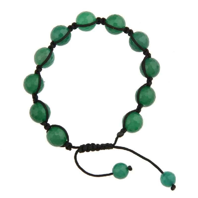 bold topaz summit apex bracelet-bold topaz summit apex bracelet-Turquoise point bracelet-Dolce Giavonna Green Agate Bead Black Macrame Bracelet