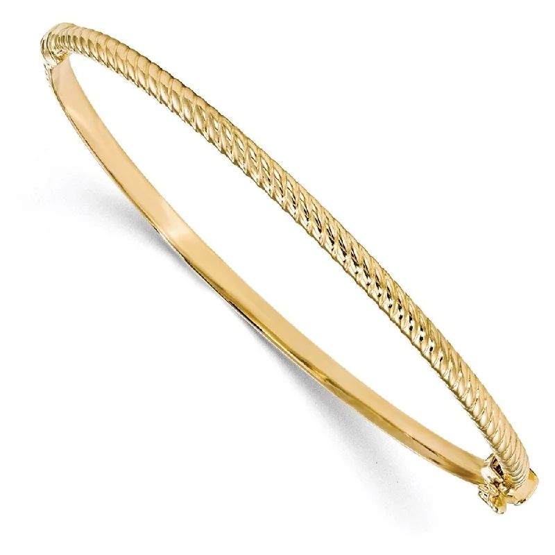 bold sapphire summit apex bracelet-bold sapphire summit apex bracelet-Raised scale bracelet-Leslie's 10k Yellow Gold Textured Bangle Bracelet, 7" (W-3mm)