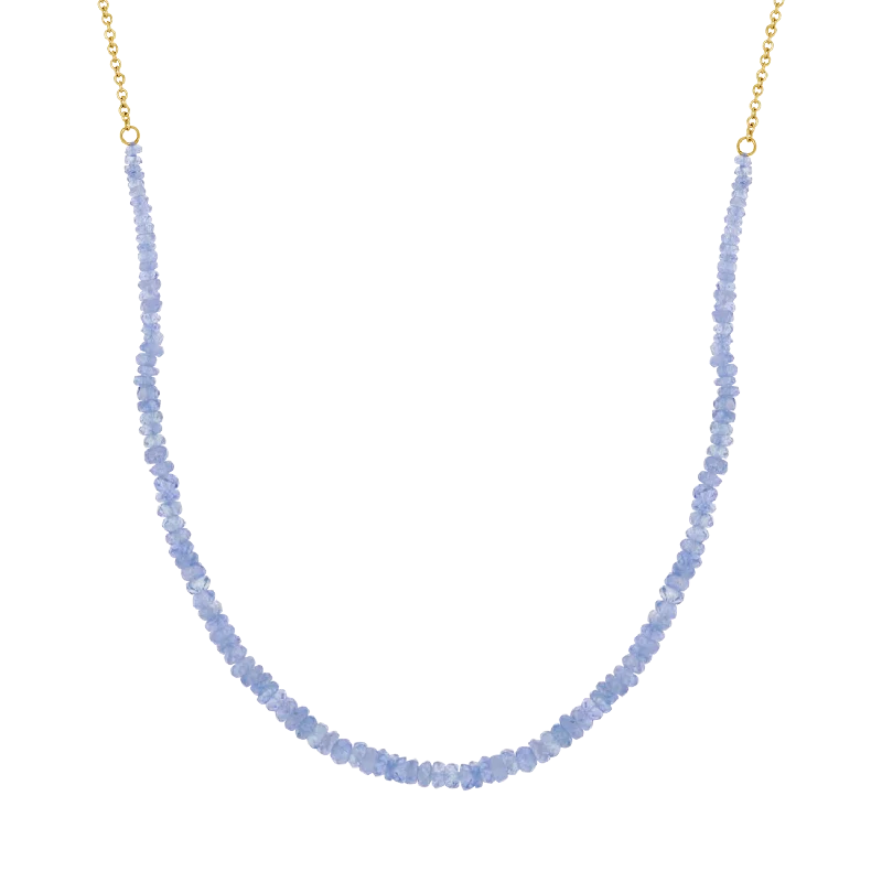 minimalist crest summit necklace-Floral print necklace-Sapphire and Gold Bead Strand Necklace