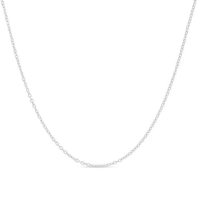 modern arched chain necklace-Shale shard necklace-Cable Chain Necklace Sterling Silver Italian 1.3mm Nickel Free 18 inch