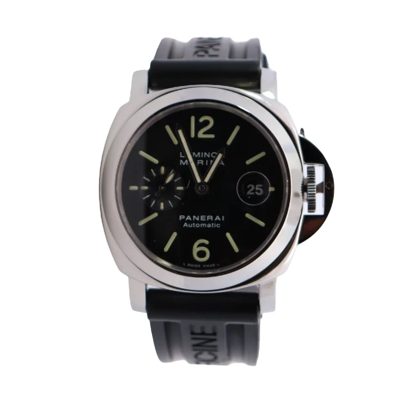 art deco citrine necklace-Molten metal necklace-Panerai Luminor 44mm Black Dial Watch Ref# PAM00104