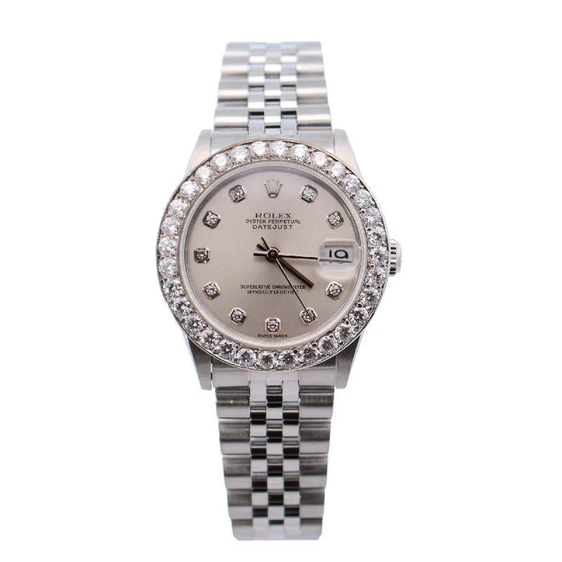 adjustable summit ridge necklace-Tulip set necklace-Rolex Datejust 31mm Silver Dial Watch Ref# 178274