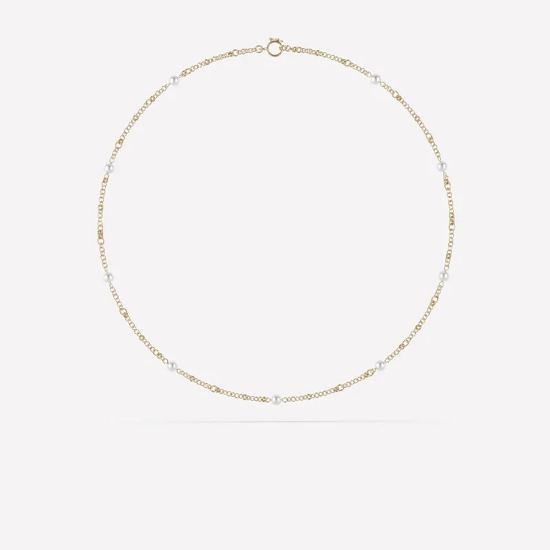 Akoya Gravity Chain Necklace