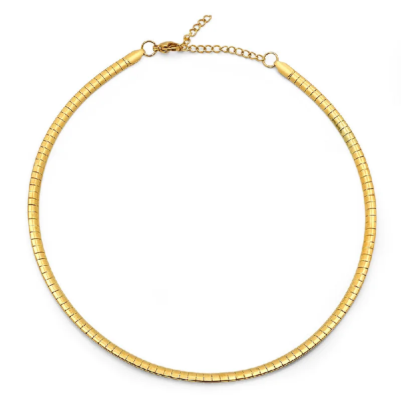 Ladies 18kt Gold Plated Stainless Steel Necklace 14"