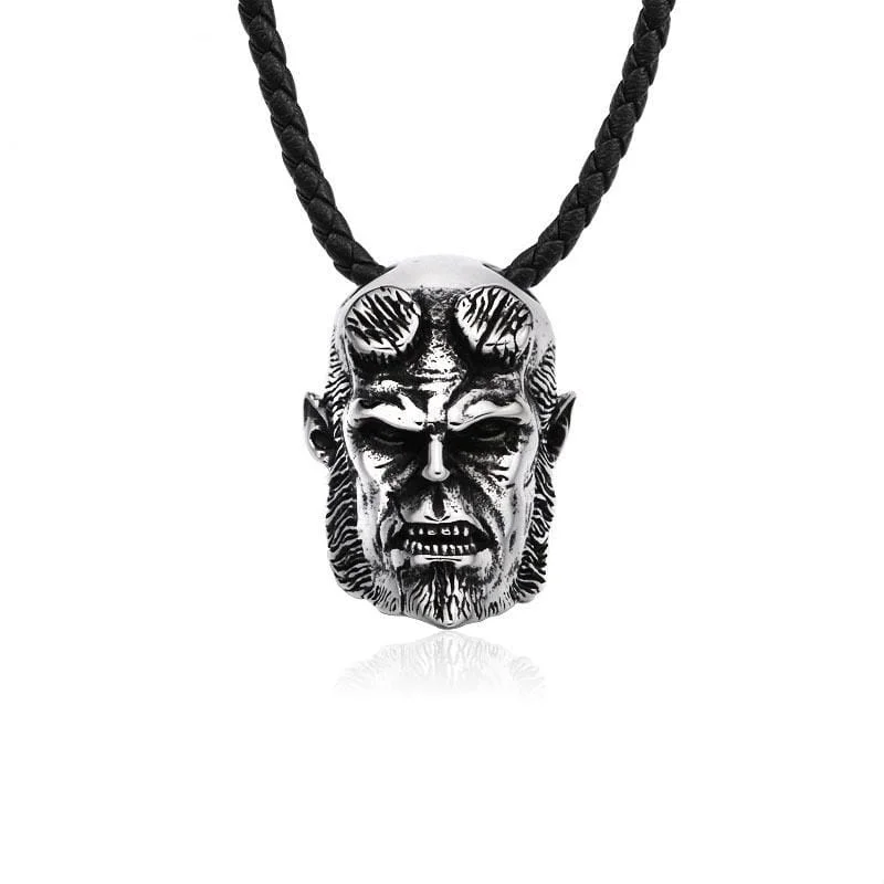 Men's Punk Monkey Head Necklace