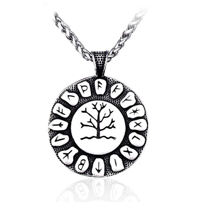 Men's Punk Rune Tree Necklace