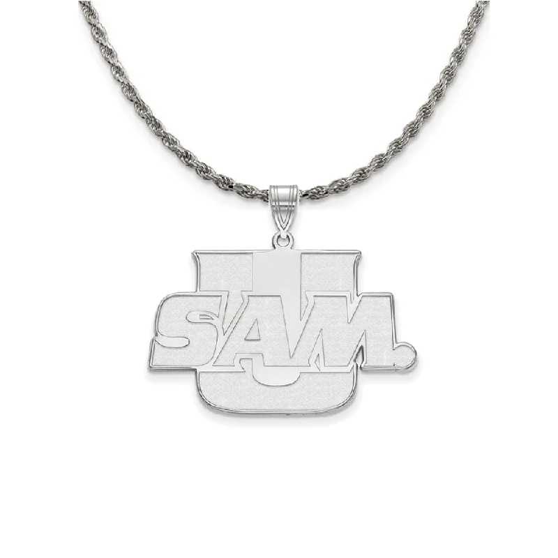 Sterling Silver Samford U. Large Pendant Necklace