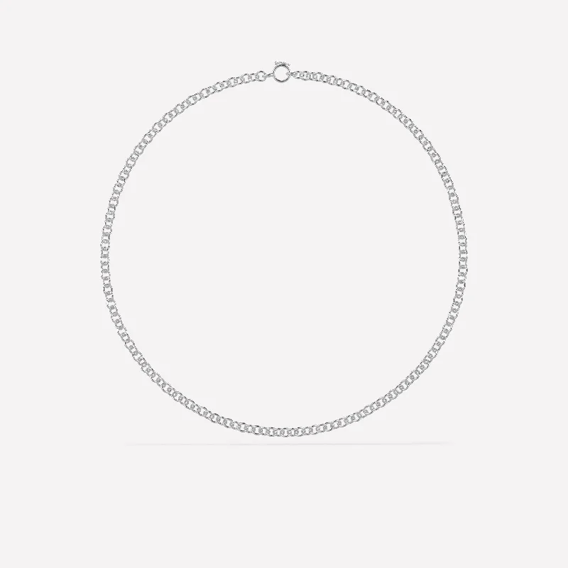 Orbit Chain Necklace Silver | 18 inches