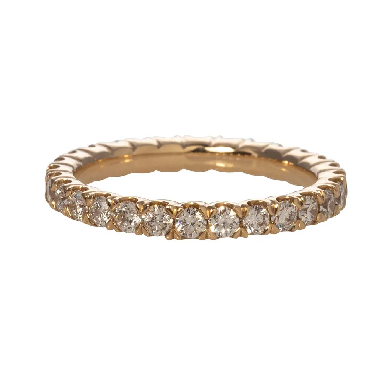 raw citrine cluster ring-Hollow slot ring-1.10ct Diamond Scoop Set 14K Yellow Gold Eternity Band