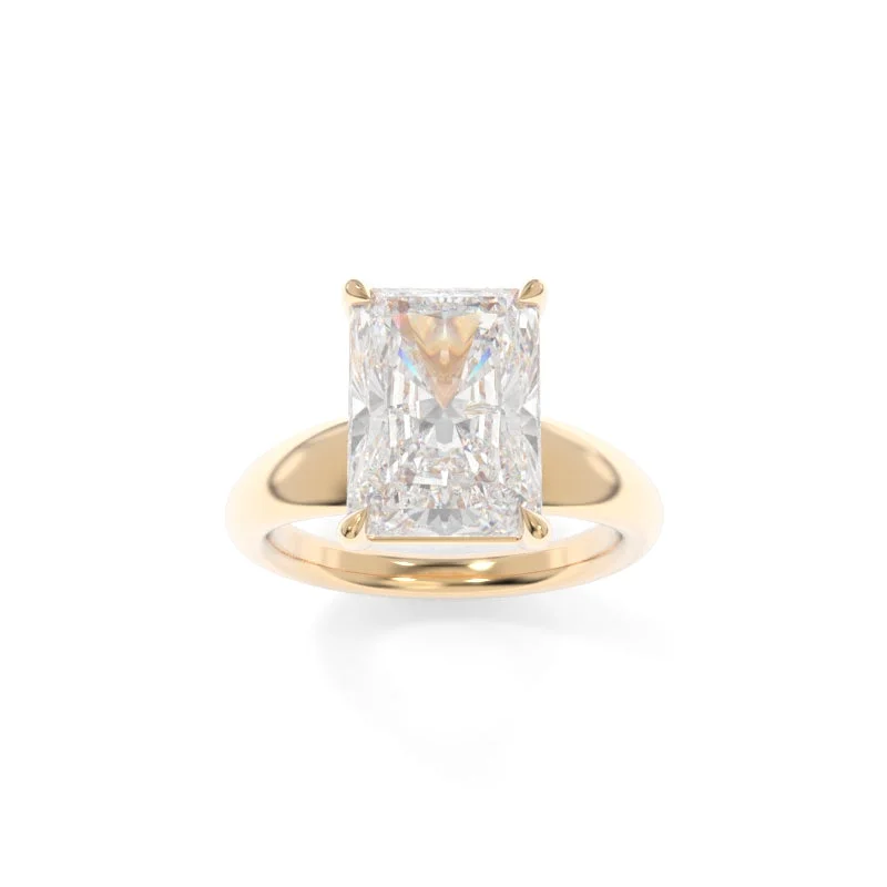 inscribed unity ring-Clamped design ring-Arden Solitaire Radiant