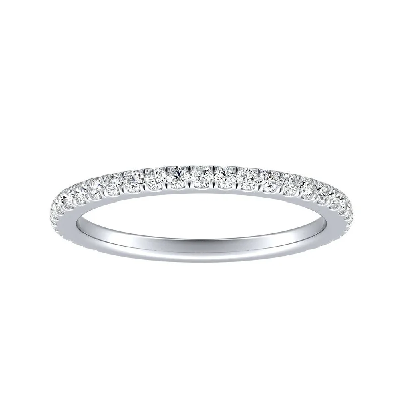 modern sleek stellar ring-Meadow grass ring-Auriya Platinum 1/3ctw Diamond Wedding Band