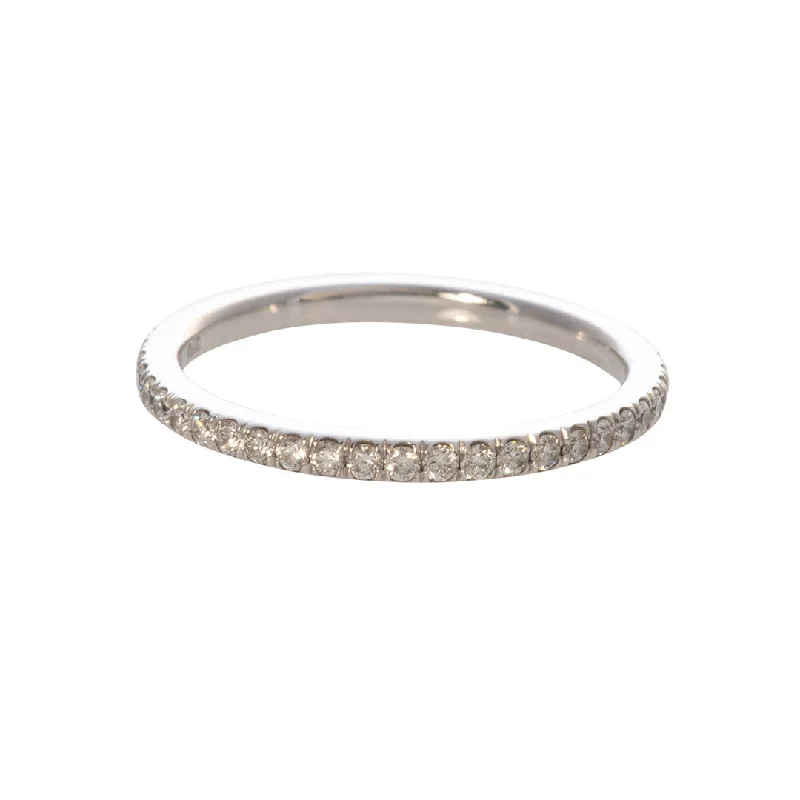 adjustable maple ridge ring-Glint druzy ring-.45ctw Diamond Micro Pavé 14K White Gold Eternity Band