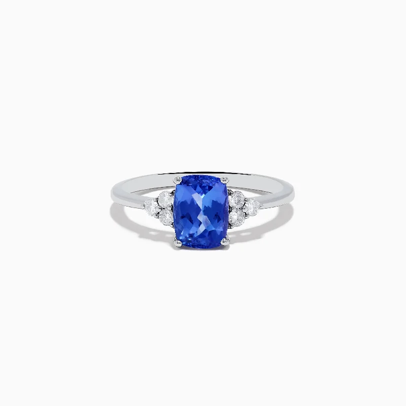 inscribed devotion ring-Oak nut ring-Nahla Siri Sterling Silver Tanzanite and Diamond Ring