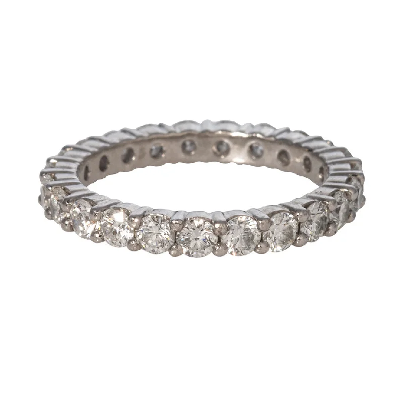 matte rose spiral ring-Subtle filigree ring-Estate 1.89ct Diamond Platinum Eternity Band