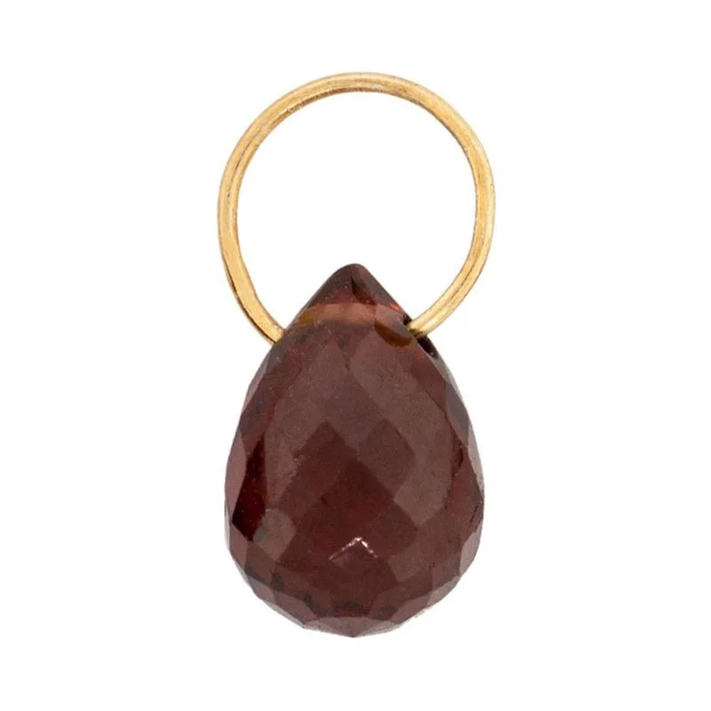 boho-inspired citrine ring-Thracian band ring-Heather B. Moore Red Garnet High Faceted Drop Gemstone