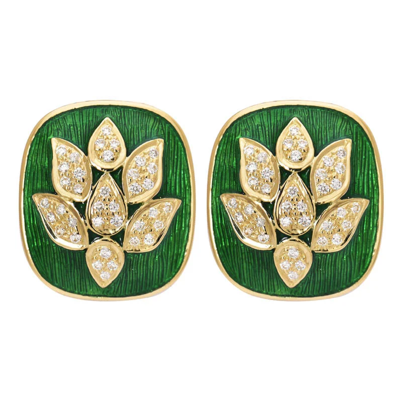 Earrings- Diamond (Enamel)