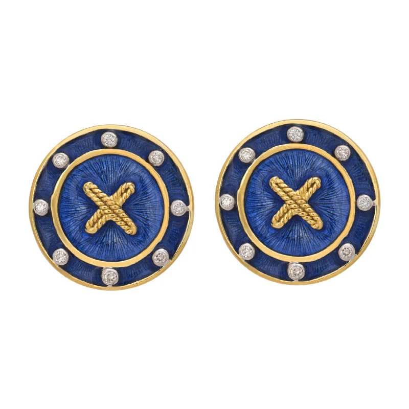 Earrings- Diamond (Enamel)