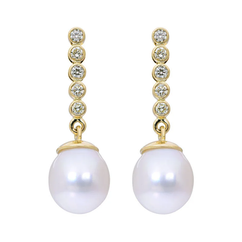 Earrings- South Sea Pearl and Diamond