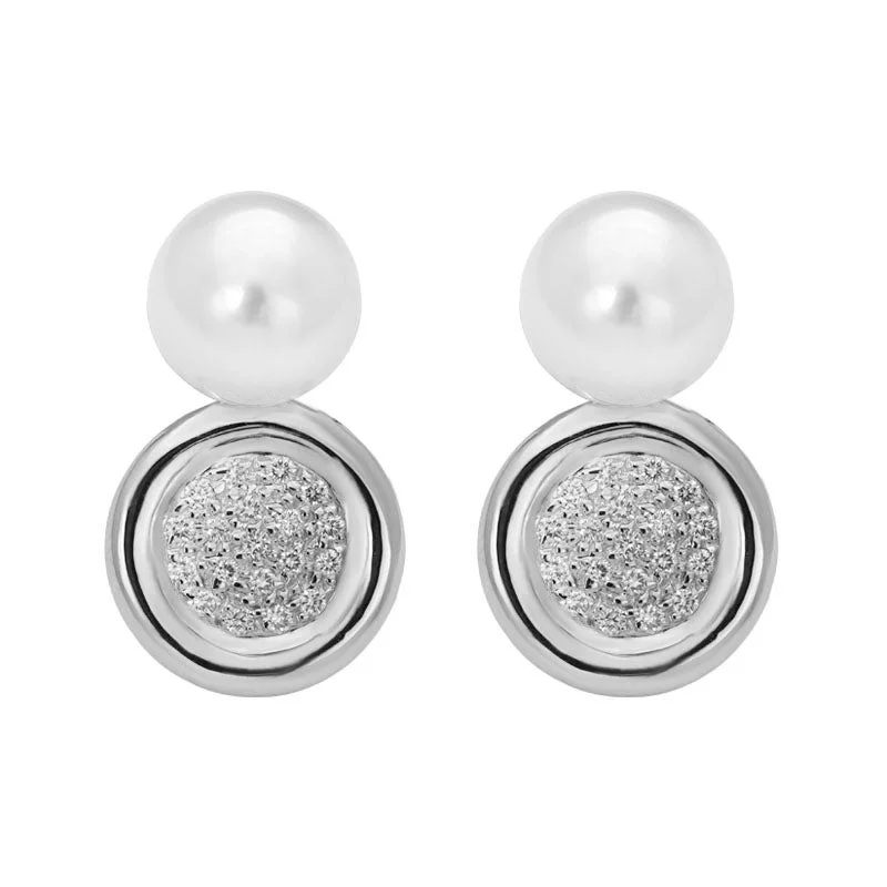 Earrings- South Sea Pearl and Diamond