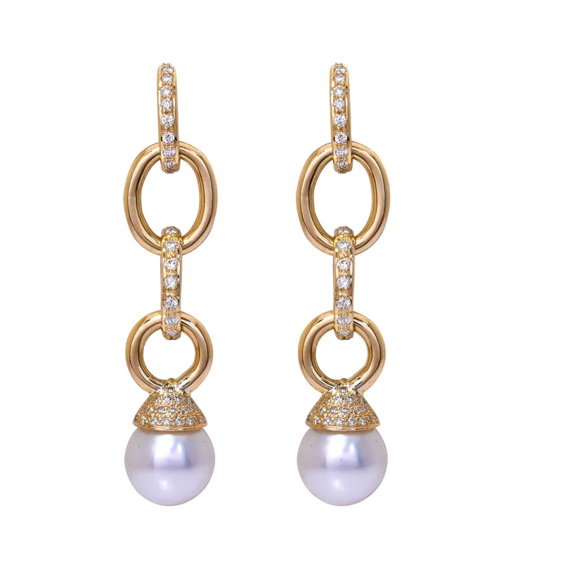 Earrings- South Sea Pearl and Diamond