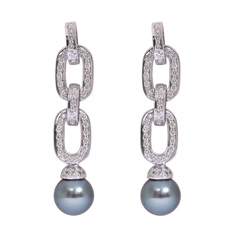 Earrings- South Sea Pearl and Diamond