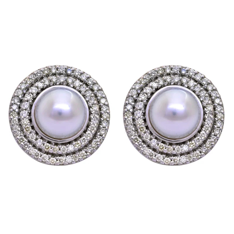 Earrings- South Sea Pearl and Diamond