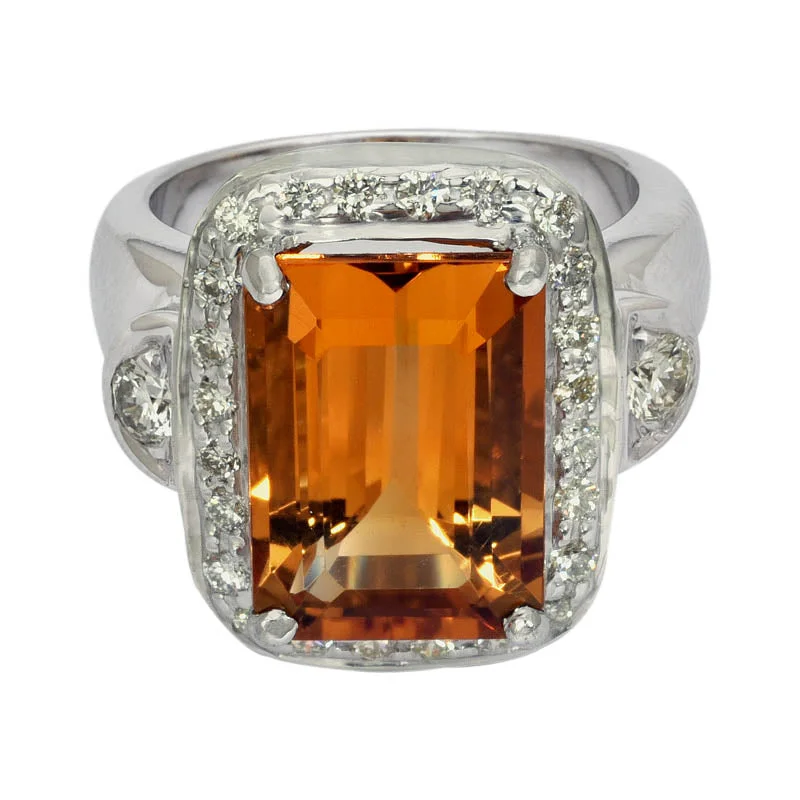 Ring- Citrine and Diamond